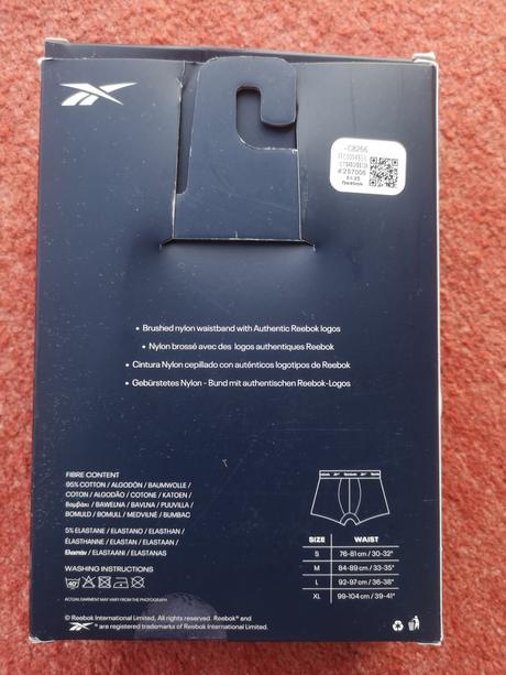 Reebok pánske boxerky 3ks veľkosť xl, reebok,xl