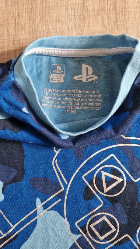 Modré tričko play station, 9-10 rokov, 140