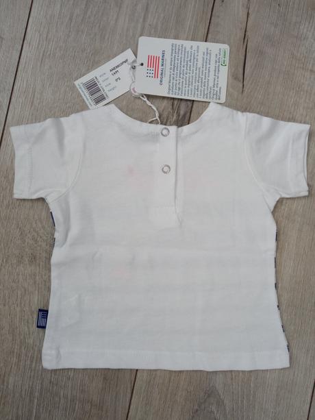 Dievčenské tričko pásikavé s masličkou (0-3 mes.), original marines,56