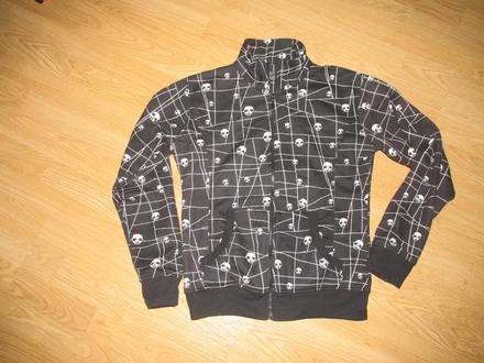Čierno biela mikina na zips v. l, l