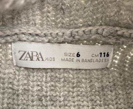 Zara svetrík s prekladaným golierom 116, zara,116