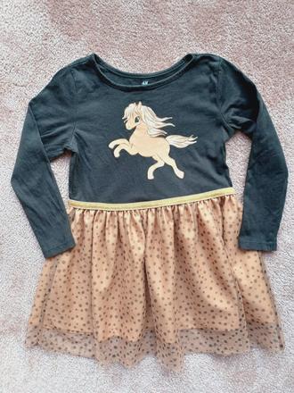 Šaty s tylovou sukničkou, h&m,98