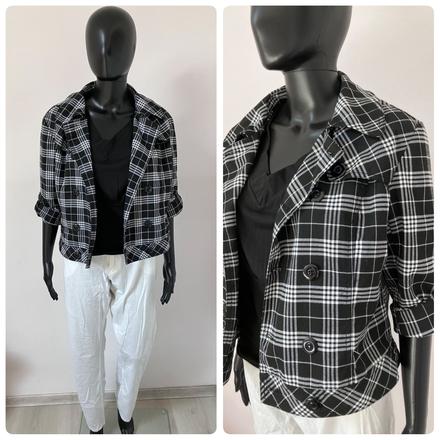 Čiernobiele sako s 3/4 rukávom dromedar (42), l