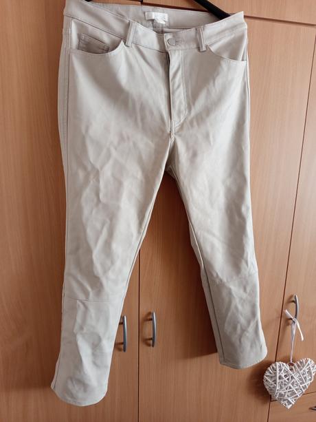 Koženkové nohavice, h&m,44