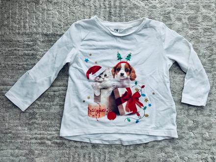 Vianočné tričko 92, h&m,92