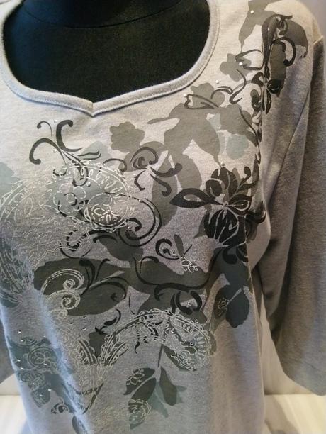 Dámsky sivý top s motívom, tigi, vel. xl/xxl, xxl
