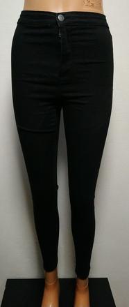 Dámske čierne elastické nohavice, denim, denim,xs