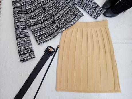 Úpletová sukňa, s