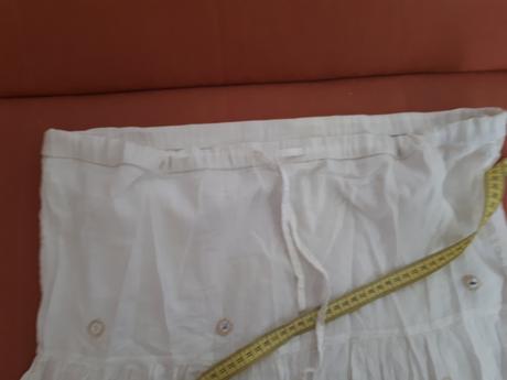 Biela letna sukna dlha s flitrami, l