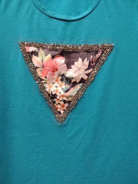 Dámsky tyrkysový elastický top, guess, xs, guess,xs