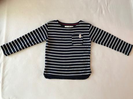 Pruhované tricko h&m tmavomodre 98/104, h&m,104