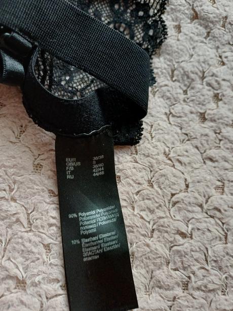 Čierny set čipkovaného spodného prádla, bonprix,s