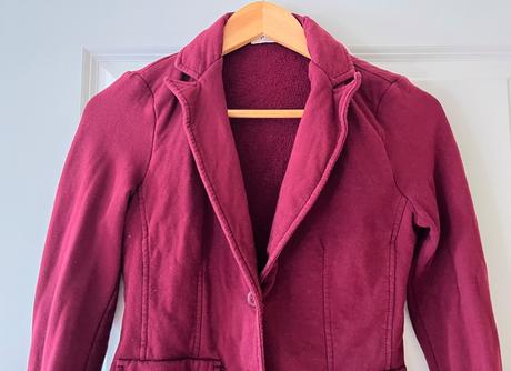 Bordové bavlnené talianske sako, s/36, s