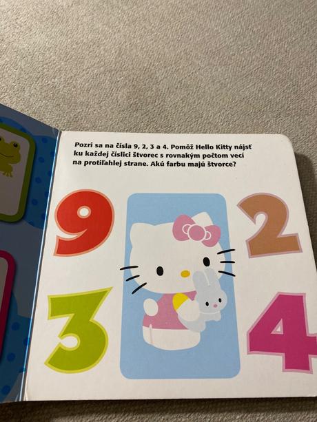 Krásne leporelo hello kitty farby a číslo,