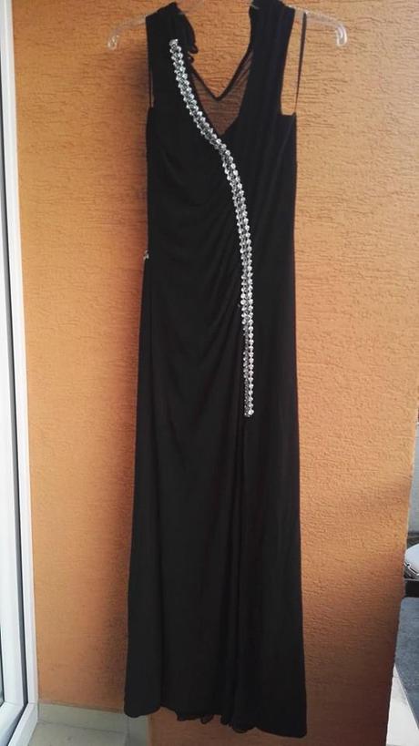 Čierne spoločenské šaty 36-38, 38