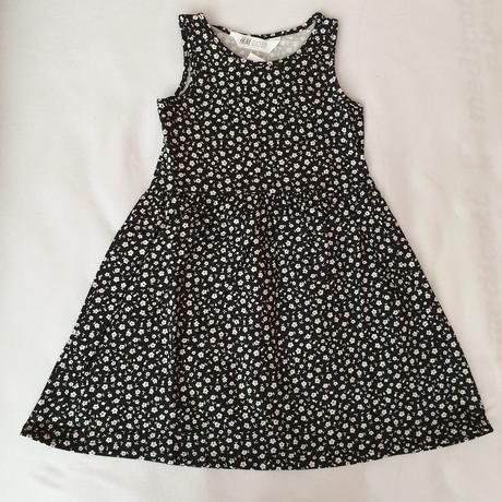 Bavlnené šaty s kvietkami, h&m,122 / 128