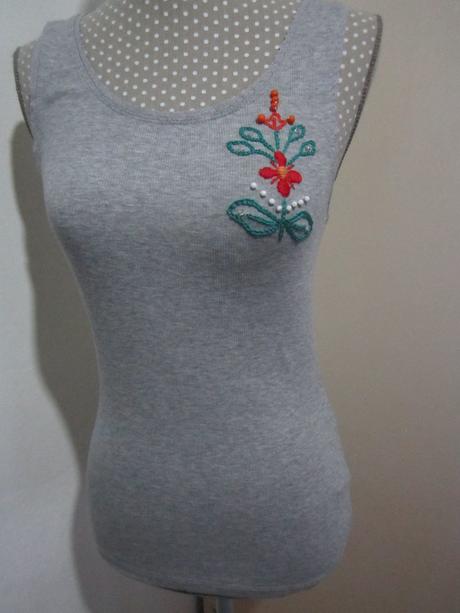 Ručne vyšívané tričká, l / m / s / xl / xs