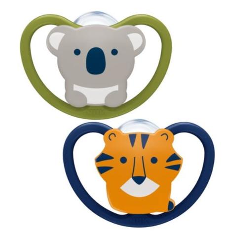 Nuk silikónový cumlík space 2ks, 6-18m, nuk