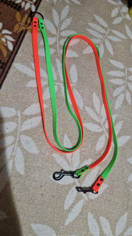 Biothane rozdvojky, prepínacie vôdzky s krúžkom, 