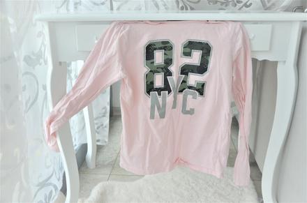 Dievčenské tričko trblietavá potlač-146/152, 146