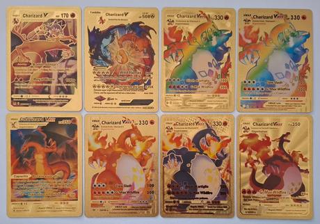 Pokémon karty zlaté plastové (30 ks),