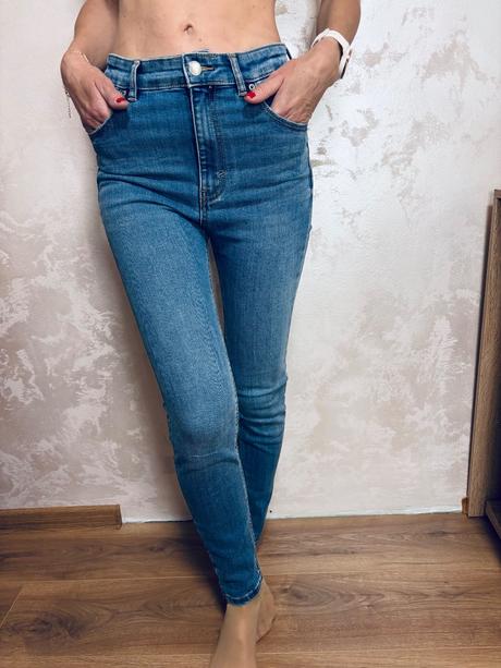 Skinny rifle s vysokým pásom, pull&bear,xs