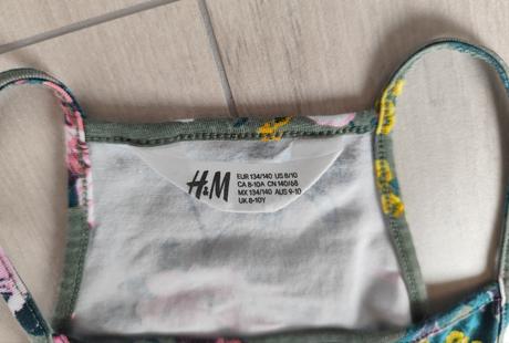 Predám pekné dievčenské šaty, h&m,134