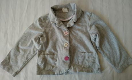 Dievčenská sivá mikina, h&m, h&m,92