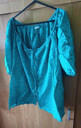 Dámska tyrkysová bavlnena tunika xxxl, xxxl