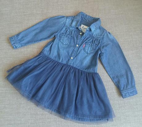 Krásny svetrík a šaty pre dievčatko zn.levis, levis,74