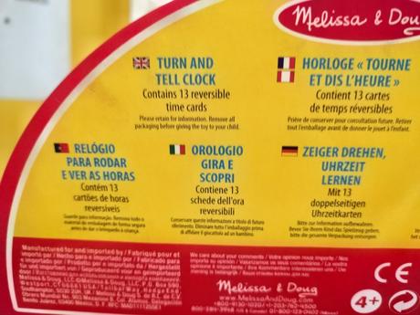 Drevené výučbové hodiny melissa & doug,