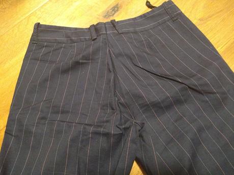 H&m - damske pruzkovane nohavice modre, h&m,36