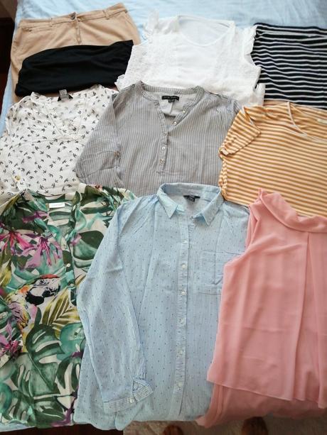 Blúzky +sukne, šaty grátis, f&f,m