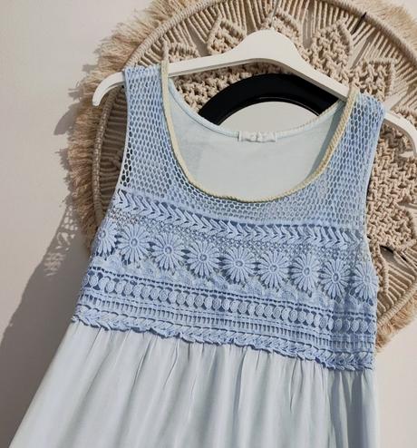 Letné svetlomodré šaty, m