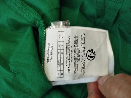 Zelená košeľa so vzorom camaieu, camaieu,36