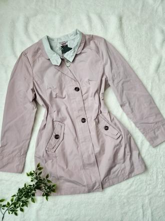 Elegantný kabátik na gombíkya zip, s vreckami, l