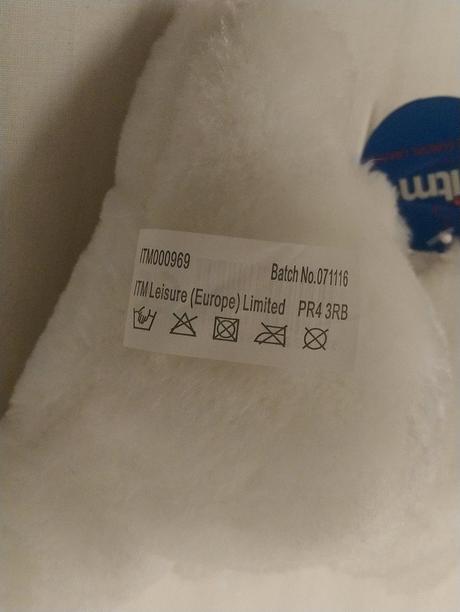 Plyšový biely medveď s mašlou, itm, 15 cm,