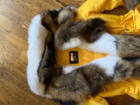 Damsky extravagantny kabat kozuch vetrovka, m