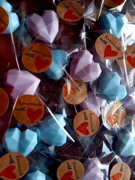 Mini srdiečka z mydla, 