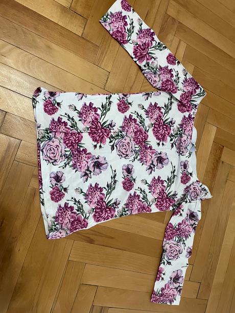 Tričko s kvetinovým vzorom, amisu,s