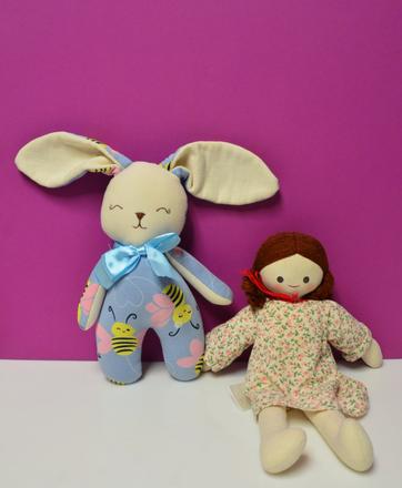 Bábika zajac látkové hračky, 