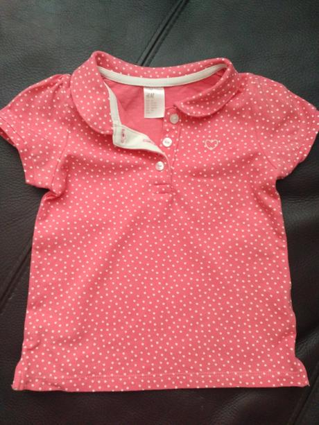 Tričko guličkové pre malú slečnu skoro nové, h&m,80