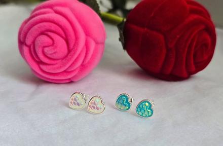 Náušnice rybie šupiny,