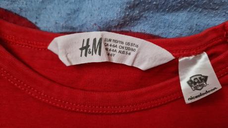 Tričko labková patrola, h&m,110