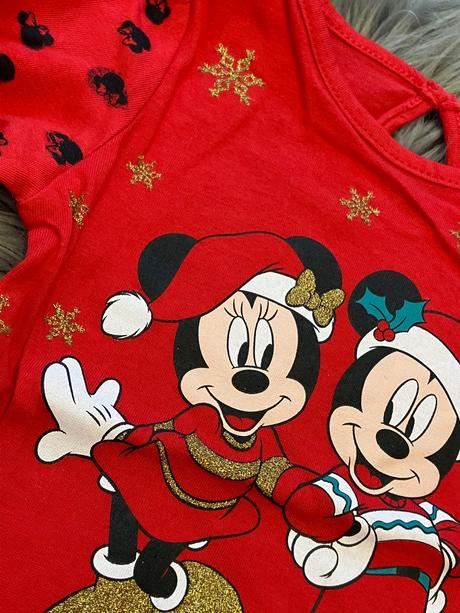 Dievčenské tričko minnie a mickey vianoce (80), pepco,80