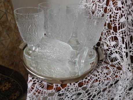 Retro poháre pudingové šľahačkové,6 kusov, 