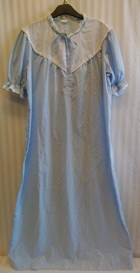 Dámska modro biela dlhá nočná košela, xxl, xxl