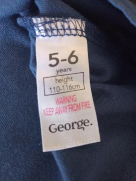 Chlapčenské modré tričko s nápismi george (5-6 r.), george,110