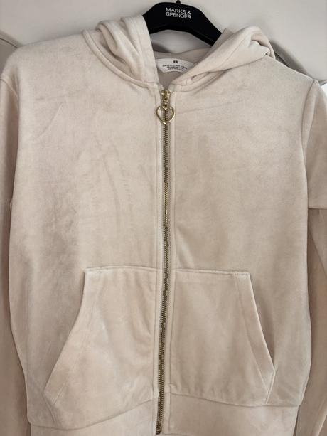 Zamatová mikina h&m 158/164, h&m,158 / 164 / s / xs