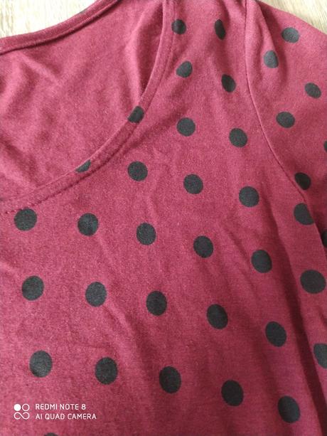 Bodkované bordové šaty, 36